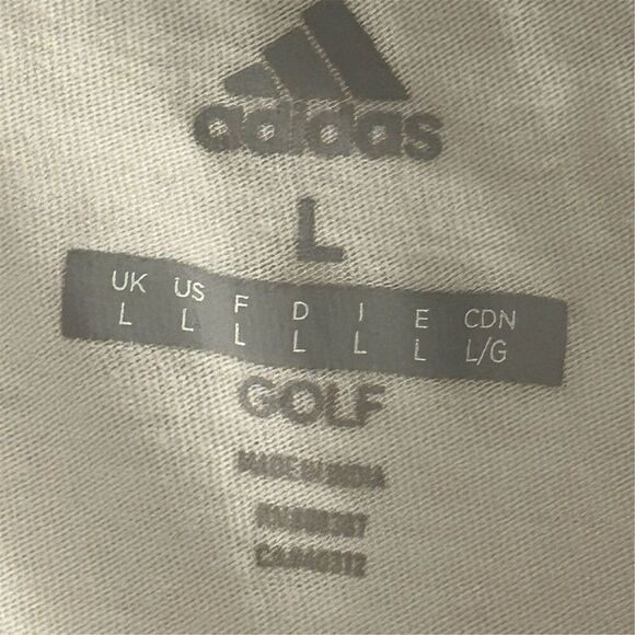 Adidas Men's White T-Shirt L Bold Black Logo Graphic Print Crew Neck - Picture 5 of 8